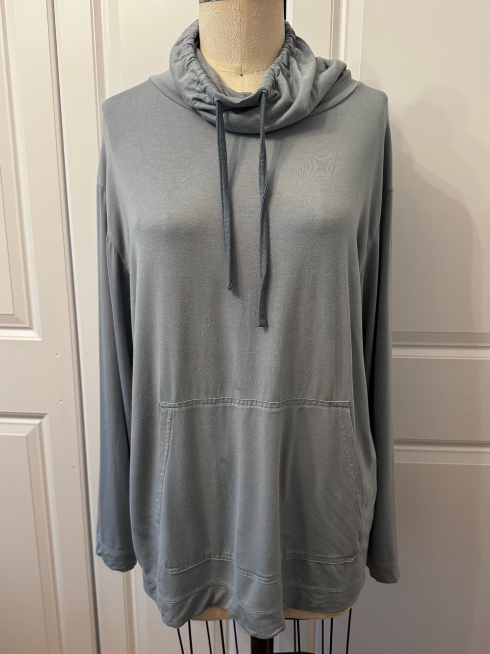 Emirates Long Sleeve Cowl Neck Pullover Hoodie - Slate Blue